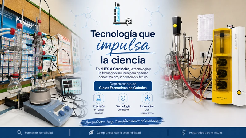 Center presentation banner image with two photos
